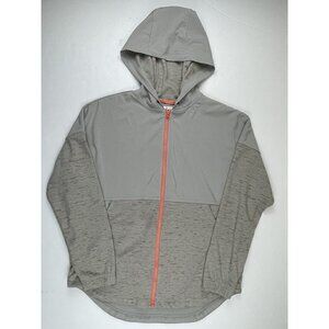 Columbia Hooded Lightweight Jacket Women’s M Knit Poly Overlay  Gray Activewear